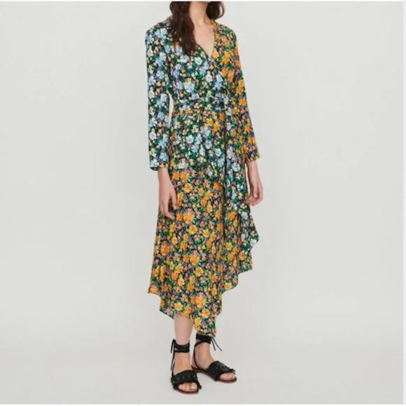 puff sleeve red midi dress Arvada Plaid Alessi Puff Sleeve Midi Dress RED-MULTI / XL by Sugarlips